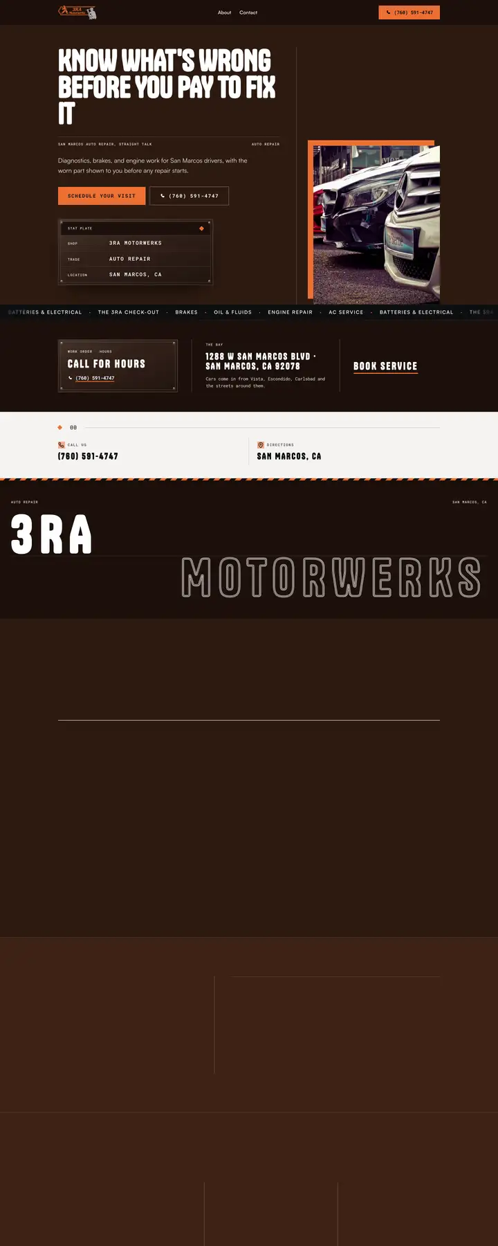Free preview of a website for 3ra Motorwerks, built by Ready StoreFront (not affiliated)