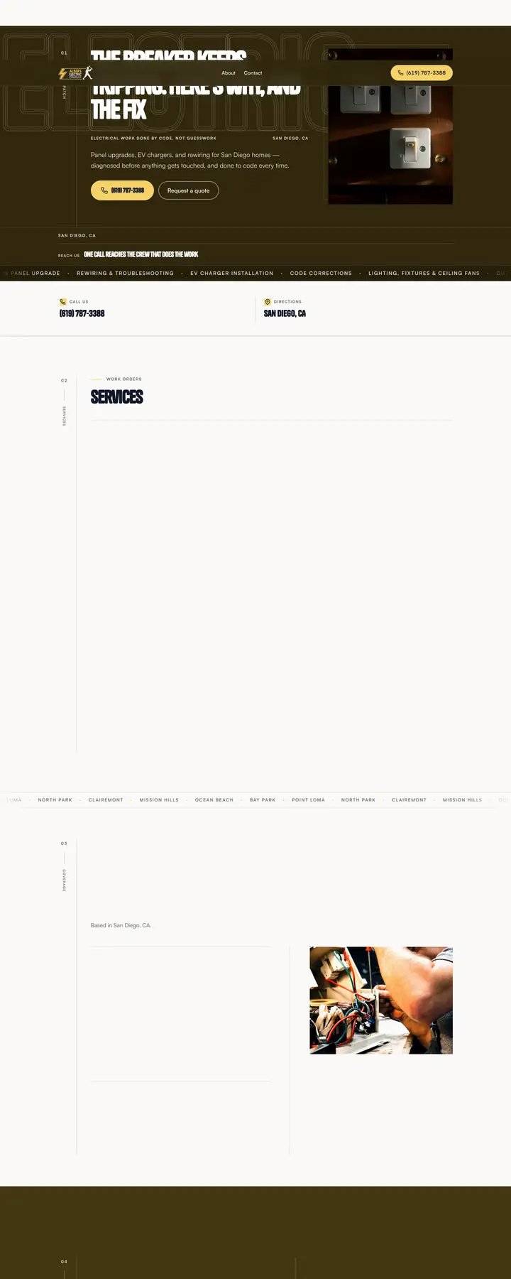Free preview of a website for Albers Electric Company, built by Ready StoreFront (not affiliated)