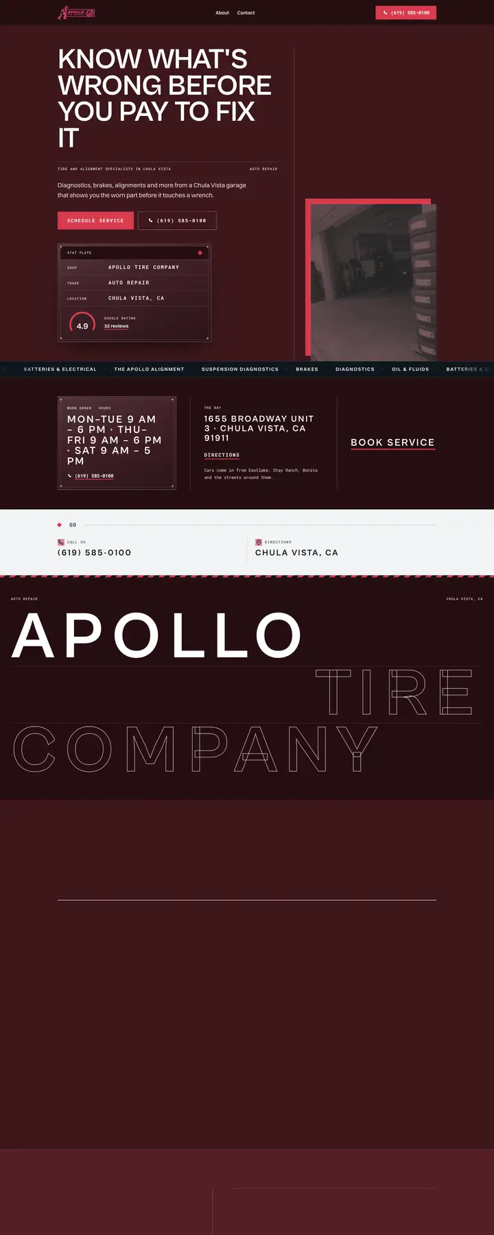 Free preview of a website for Apollo Tire Company, built by Ready StoreFront (not affiliated)