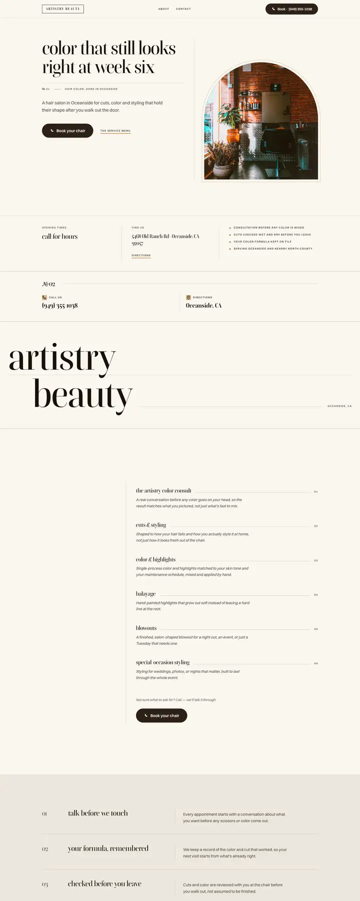 Free preview of a website for Artistry Beauty, built by Ready StoreFront (not affiliated)