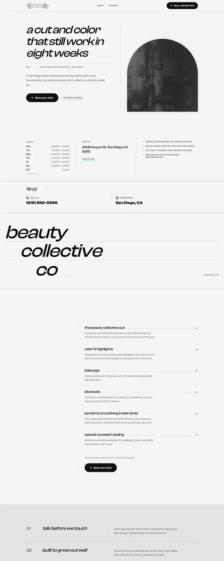 Free preview of a website for Beauty Collective Co, built by Ready StoreFront (not affiliated)