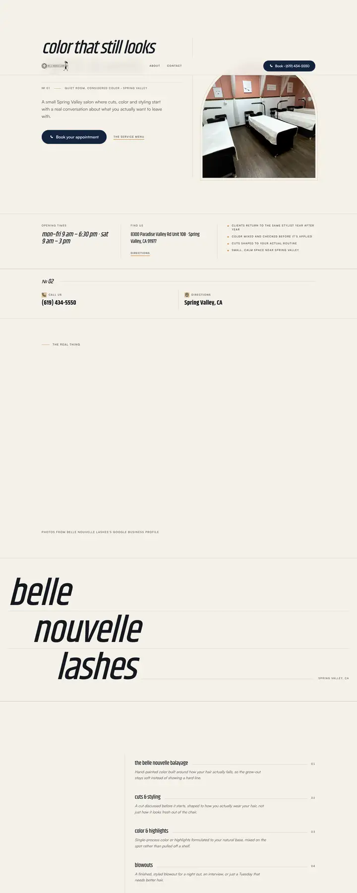 Free preview of a website for Belle Nouvelle Lashes, built by Ready StoreFront (not affiliated)
