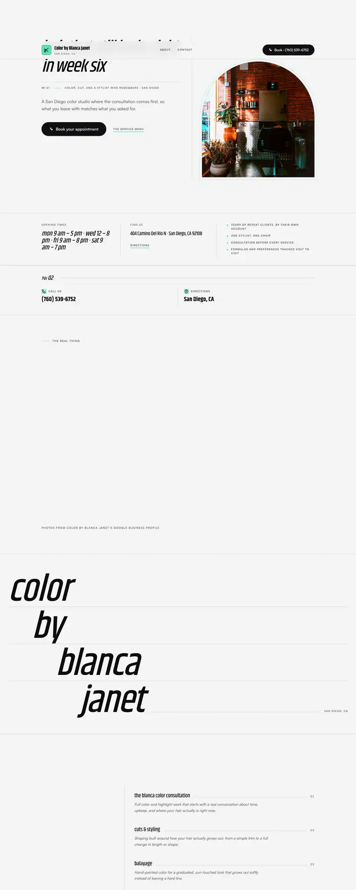 Free preview of a website for Color by Blanca Janet, built by Ready StoreFront (not affiliated)