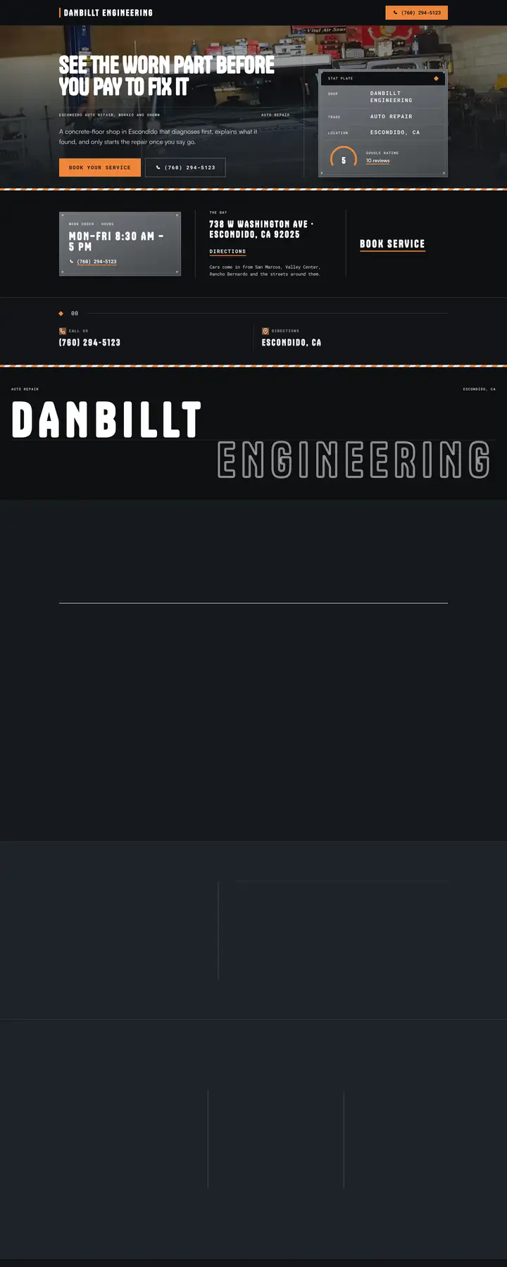 Free preview of a website for Danbillt Engineering, built by Ready StoreFront (not affiliated)