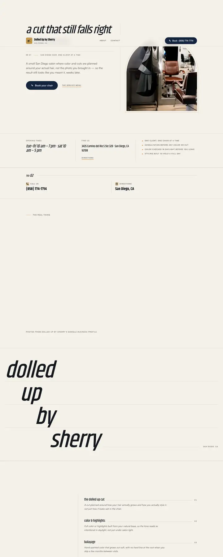 Free preview of a website for Dolled Up by Sherry, built by Ready StoreFront (not affiliated)