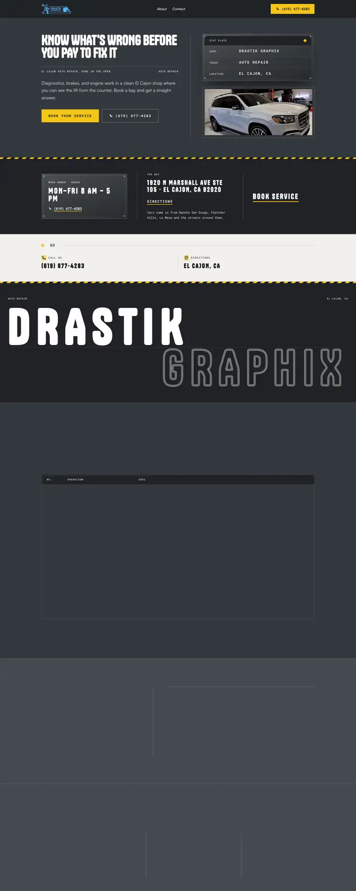 Free preview of a website for Drastik Graphix, built by Ready StoreFront (not affiliated)