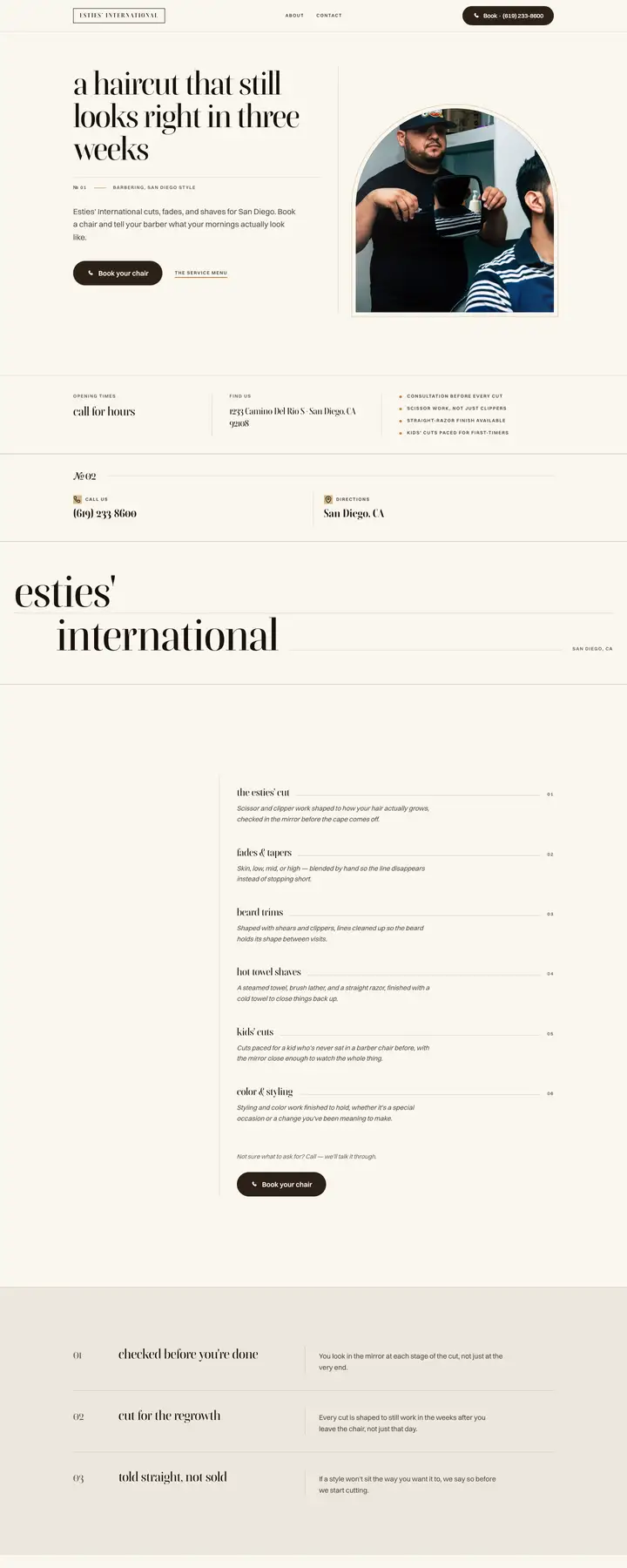 Free preview of a website for Esties' International, built by Ready StoreFront (not affiliated)