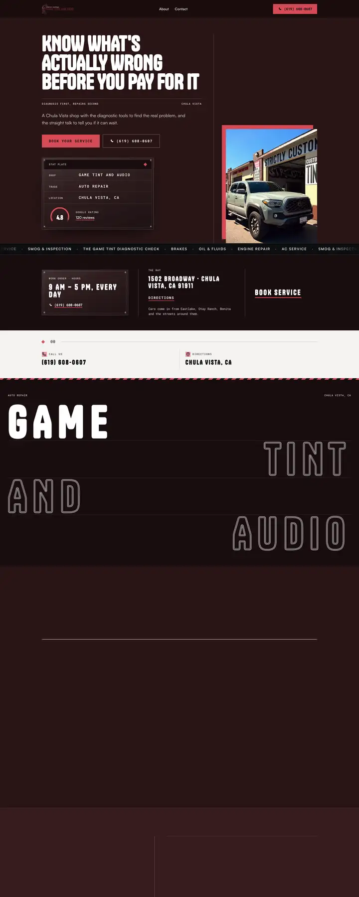 Free preview of a website for Game Tint and Audio, built by Ready StoreFront (not affiliated)