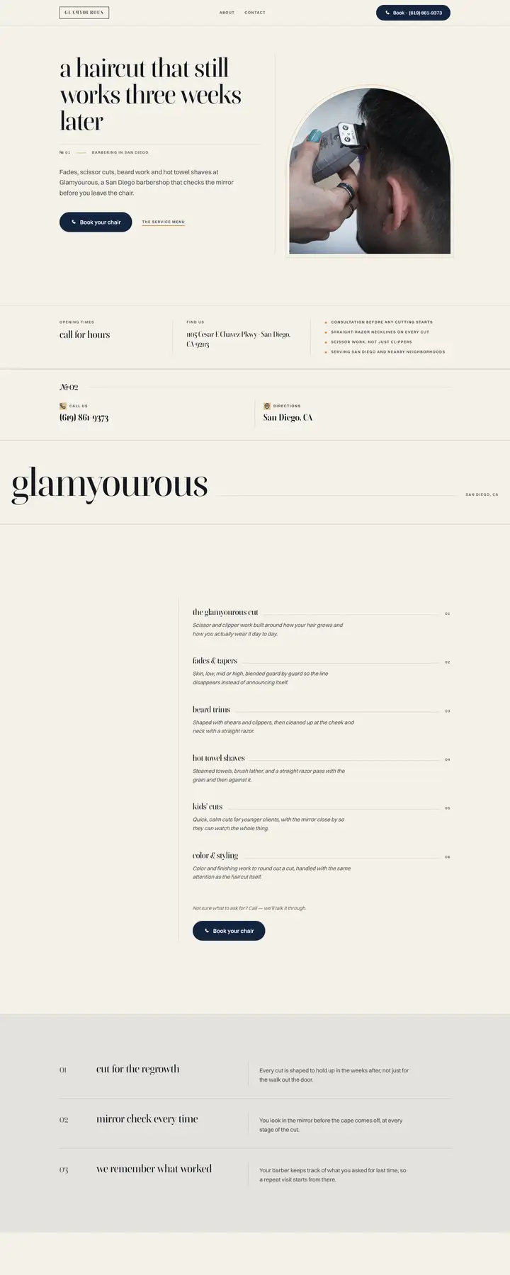 Free preview of a website for Glamyourous, built by Ready StoreFront (not affiliated)