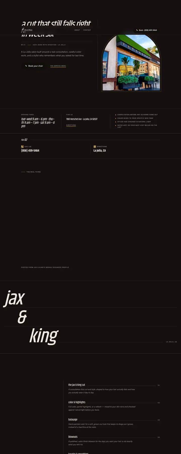 Free preview of a website for Jax & King, built by Ready StoreFront (not affiliated)