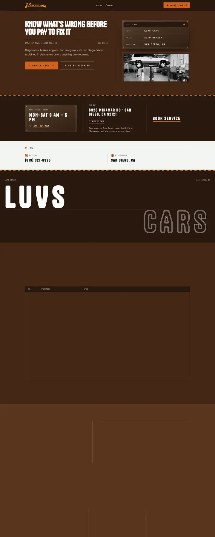 Free preview of a website for Luvs Cars, built by Ready StoreFront (not affiliated)