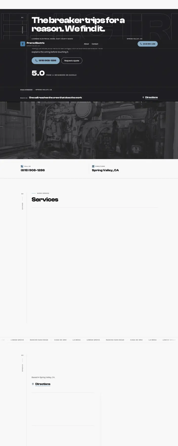 Free preview of a website for Premo Electric, built by Ready StoreFront (not affiliated)