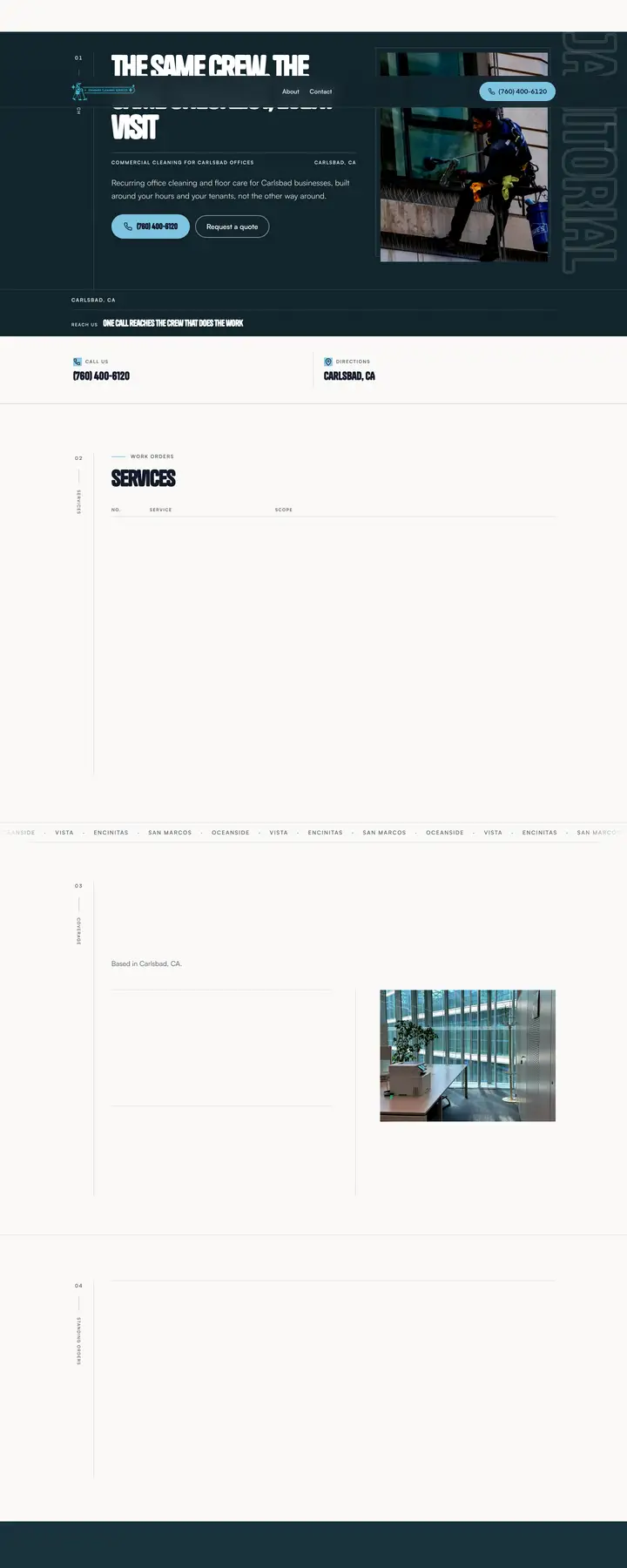 Free preview of a website for Standard Cleaning Services, built by Ready StoreFront (not affiliated)