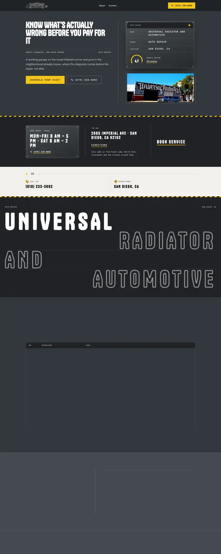 Free preview of a website for Universal Radiator and Automotive, built by Ready StoreFront (not affiliated)