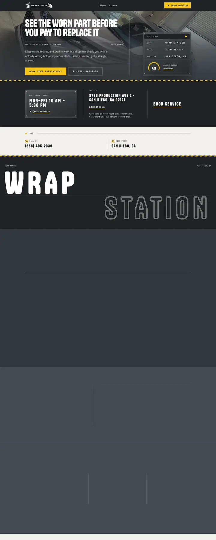 Free preview of a website for Wrap Station, built by Ready StoreFront (not affiliated)