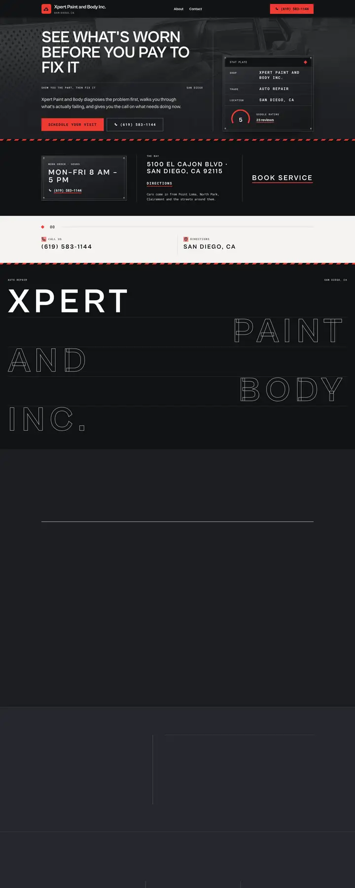 Free preview of a website for Xpert Paint and Body, built by Ready StoreFront (not affiliated)